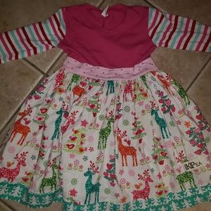 Size 5 KPea Christmas reindeer dress
